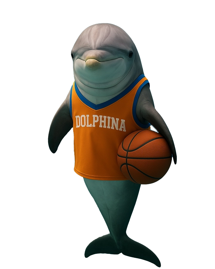 Dolphin with Basketball